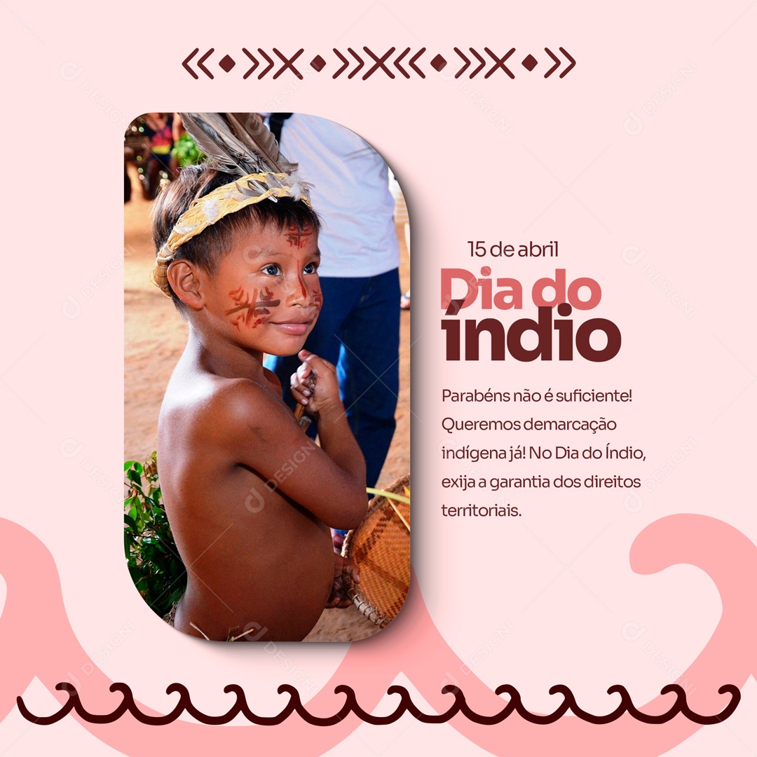 Dia do Índio 19 de Abril Social Media PSD Editável