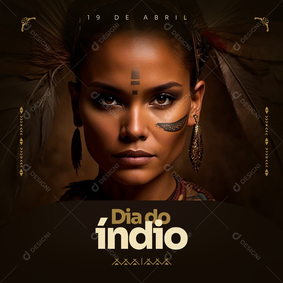Dia do Índio 19 de Abril Social Media PSD Editável