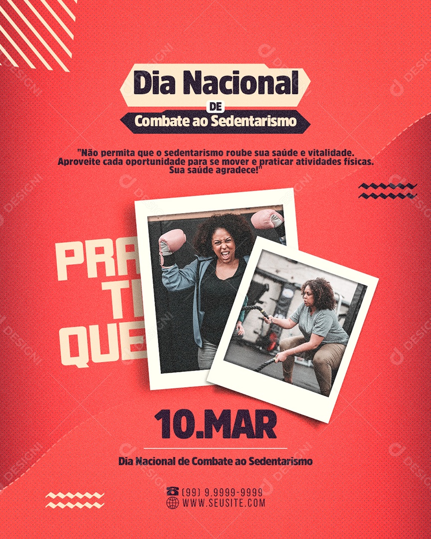 Social Media Dia Nacional De Combate Ao Sedentarismo PSD Editavel