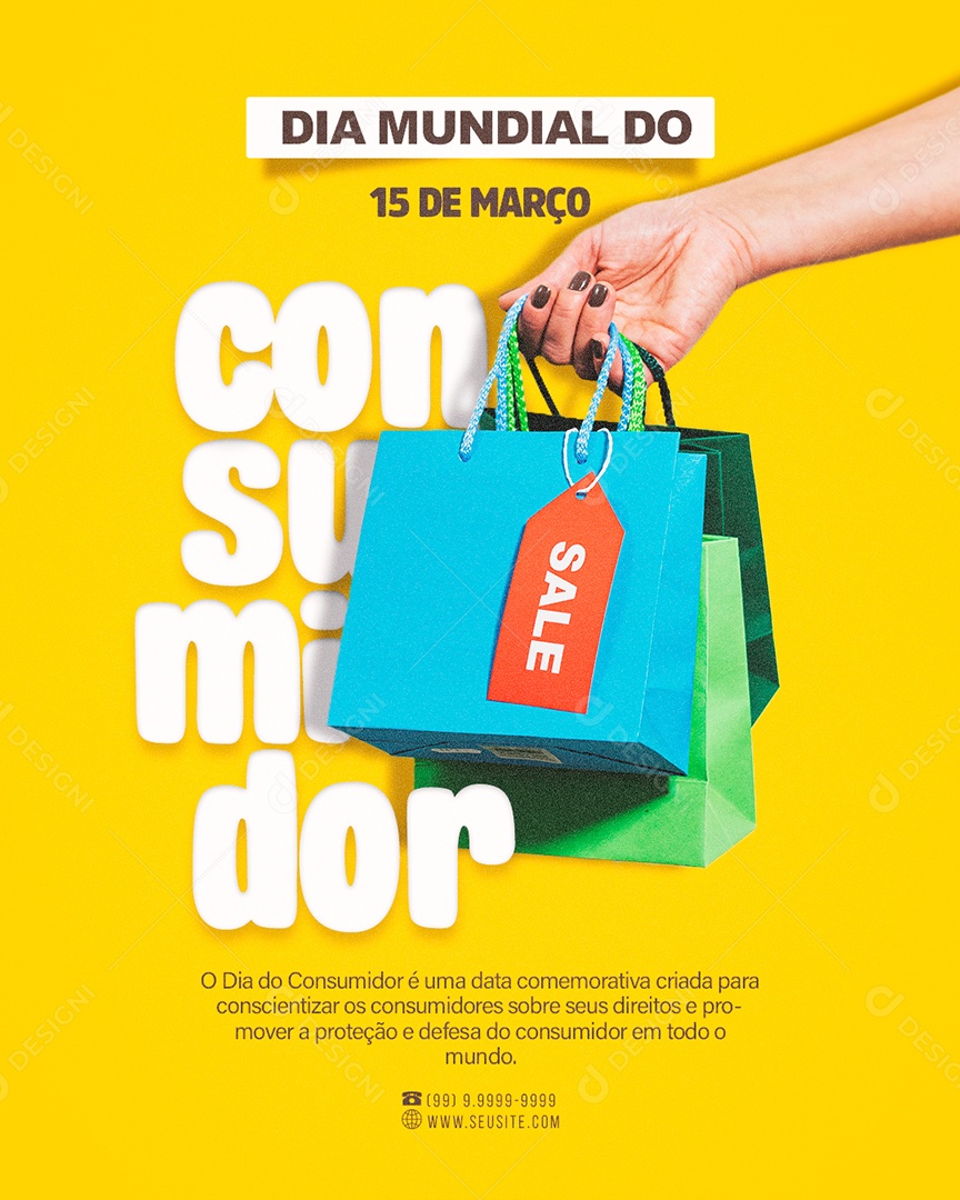 Social Media Feed Dia Mundial Do Consumidor PSD Editavel