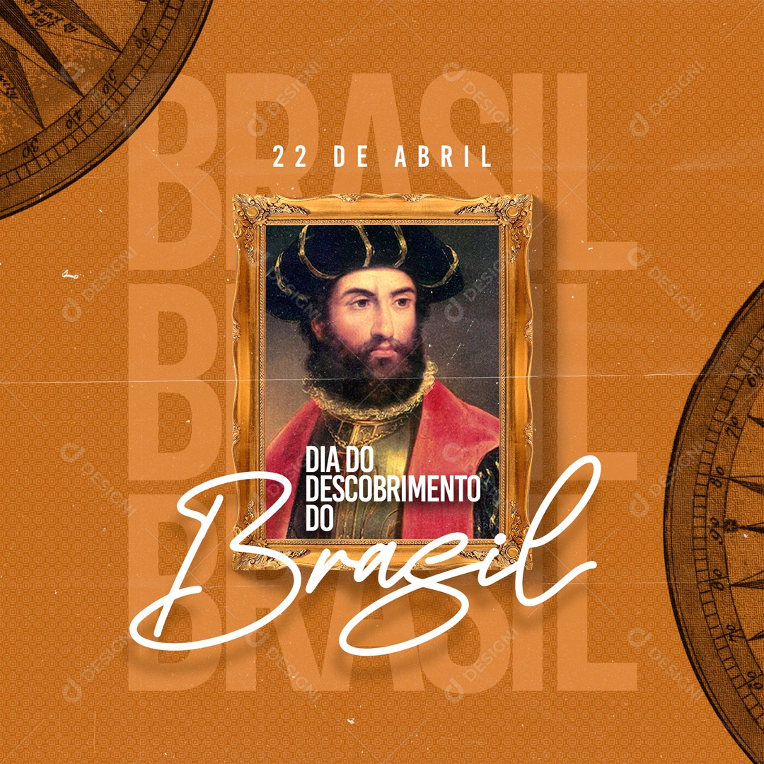 Dia do Descobrimento do Brasil 22 de Abril Social Media PSD Editável