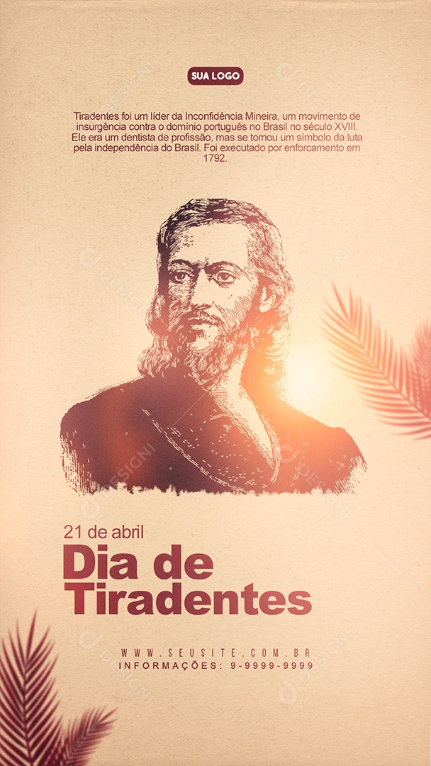 Social Media Storys 21 De Abril Dia De Tiradentes PSD Editavel