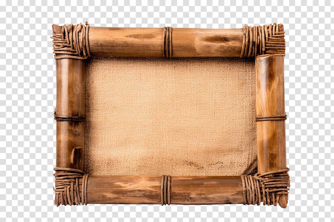 Moldura Quadro de Madeira PNG Transparente