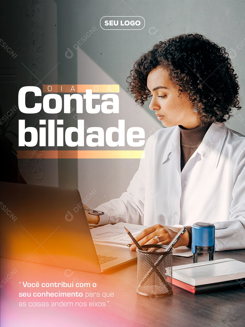 Social Media Dia Da Contabilidade Contribui Com Seu Conhecimento PSD Editavel