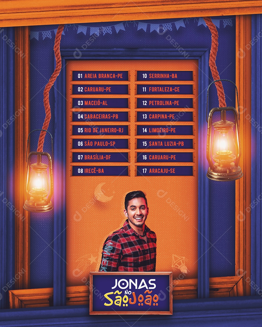 Flyer Jonas do São João Social Media PSD Editável