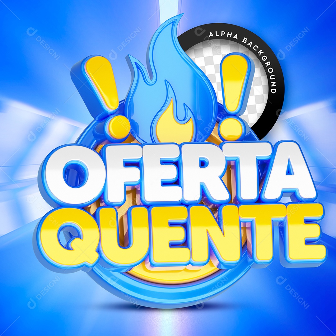 Selo 3D Para Composição Oferta Quente PSD