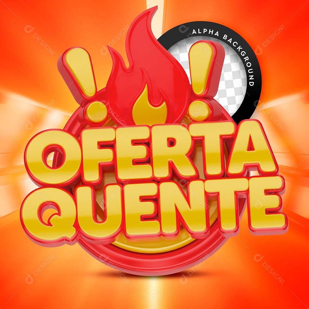 Selo 3D Para Composição Oferta Quente PSD