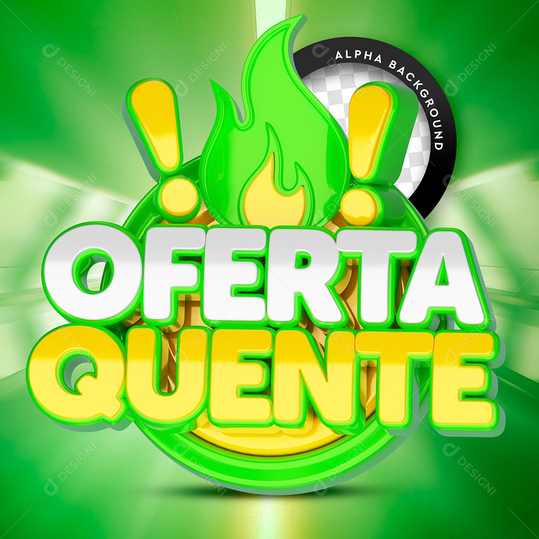 Selo 3D Para Composição Oferta Quente PSD