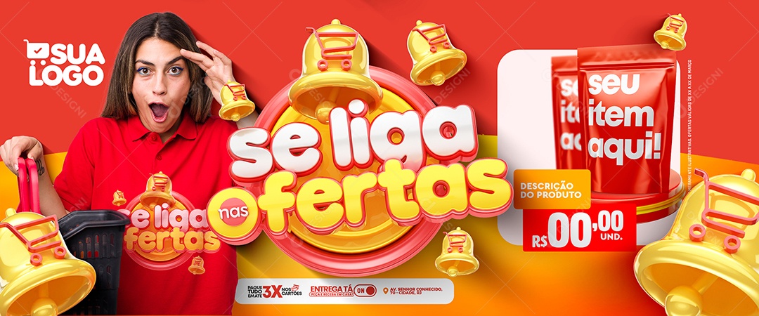 Se Liga Nas Ofertas Venha Conferir Social Media PSD Editável