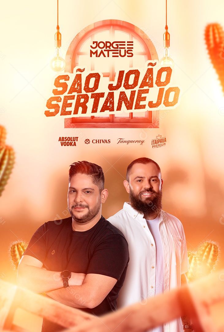 São João Sertanejo Flyer Jorge E Mateus Social Media PSD Editável