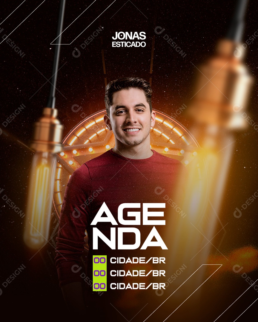 Flyer Show Jonas Esticado Social Media PSD Editável