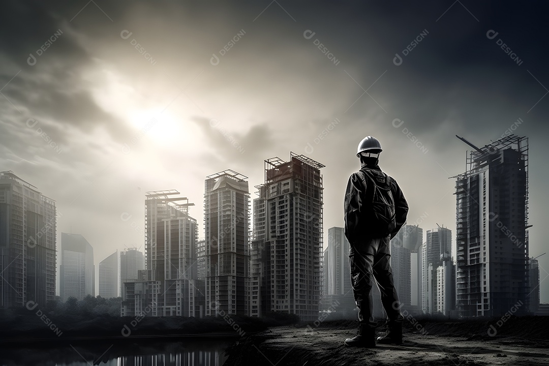 Homem Feliz Imagem Inteligência Artificial Do Dia Do Trabalhador