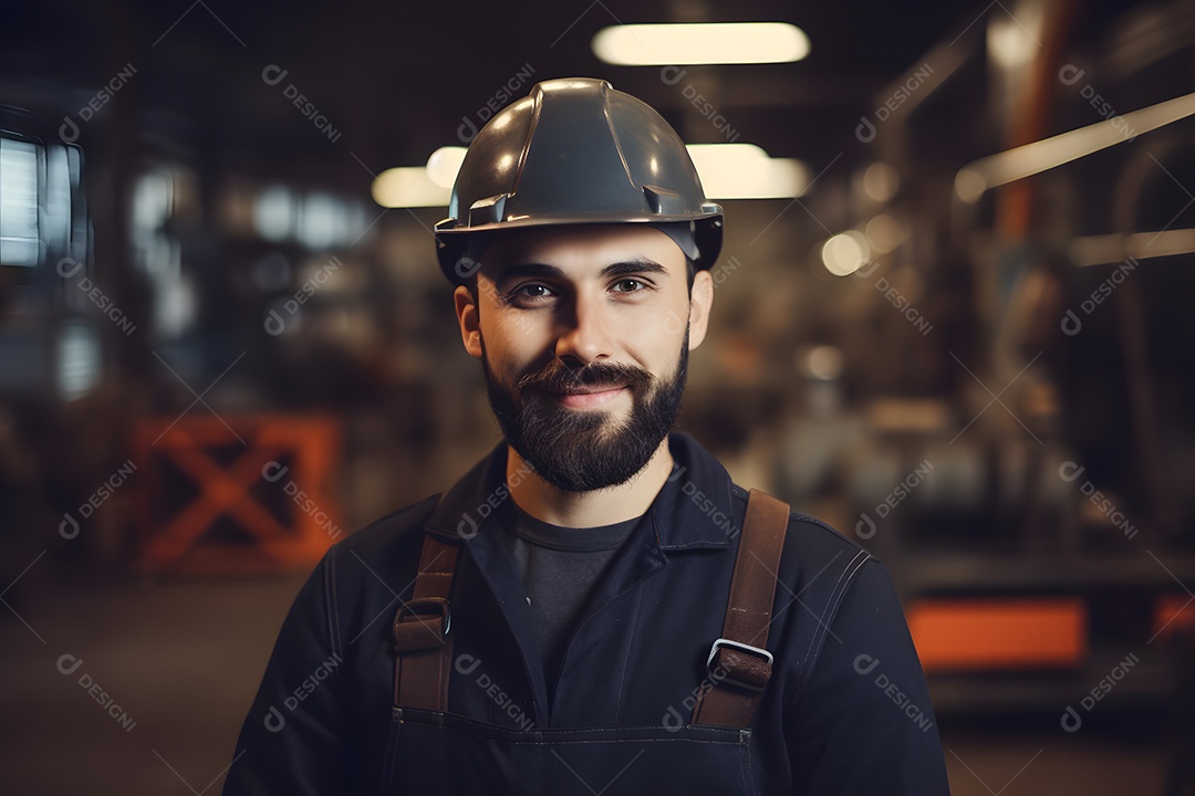 Homem Feliz Imagem Inteligência Artificial Do Dia Do Trabalhador