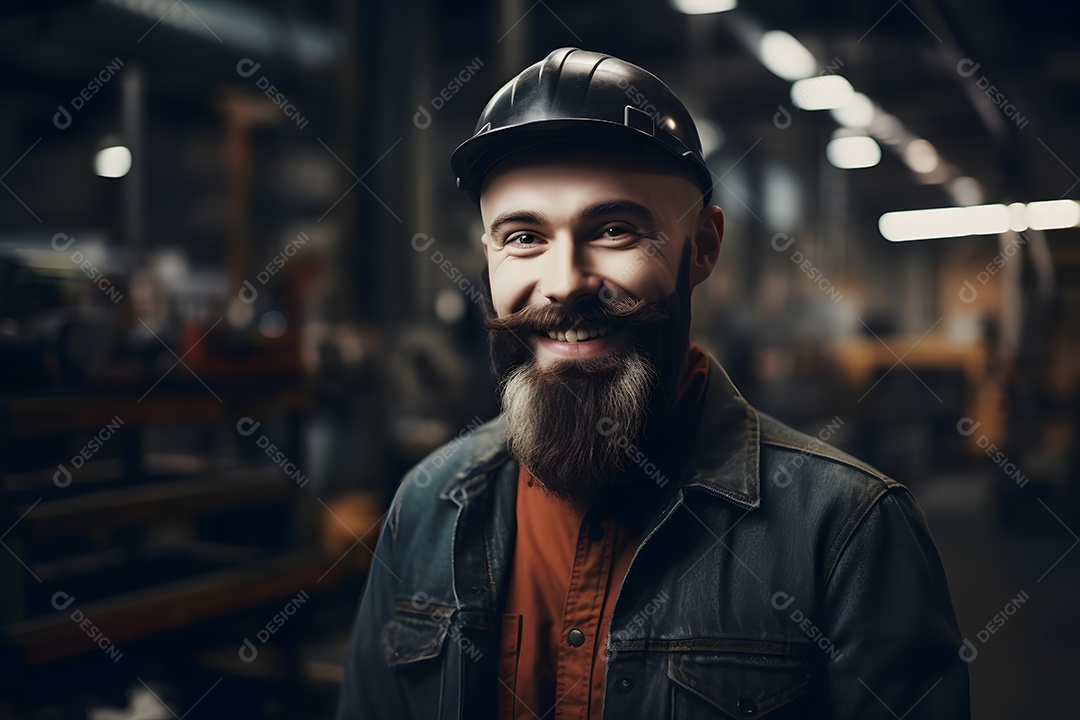 Homem Feliz Imagem Inteligência Artificial Do Dia Do Trabalhador