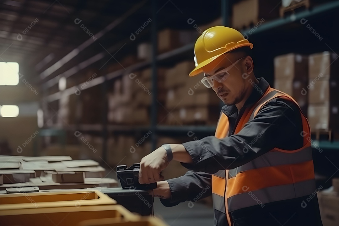 Homem Sério Trabalhando Em Trabalho Imagem Do Dia Do Trabalhador