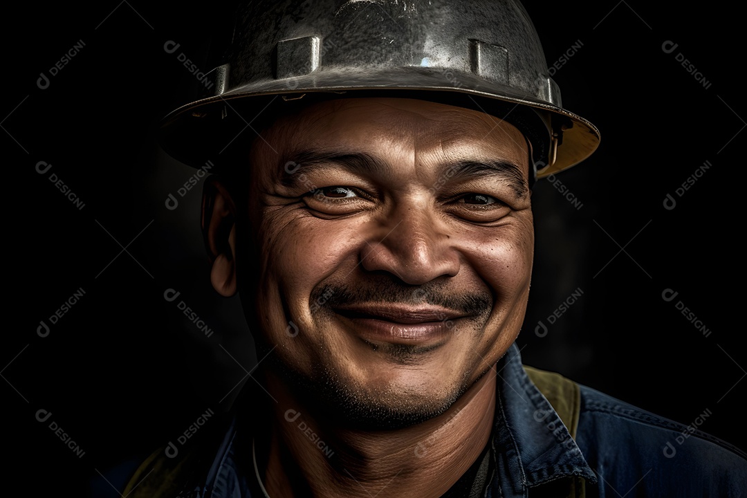 Homem Sorrindo Em Trabalho Imagem Do Dia Do Trabalhador