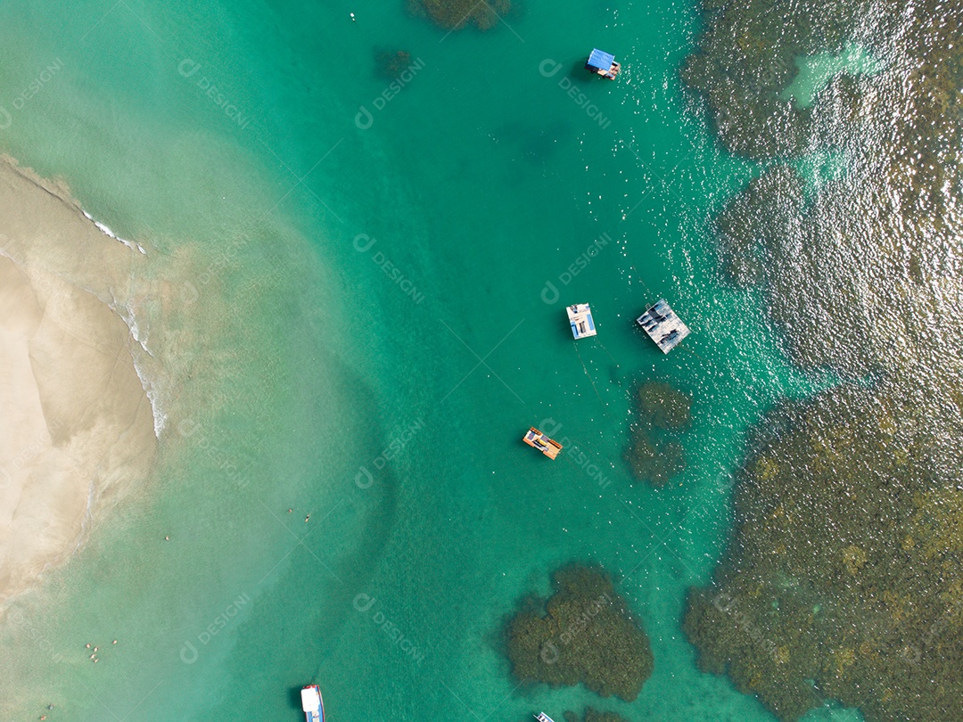 Vista aérea da praia de porto de galinhas em Pernambuco