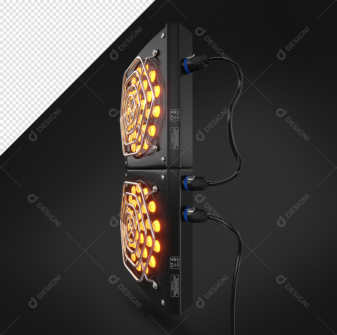 Refletores De Luz Com Elemento 3D Para Composição PSD