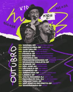 Social Media Agenda Outubro K10 Pagode PSD Editavel