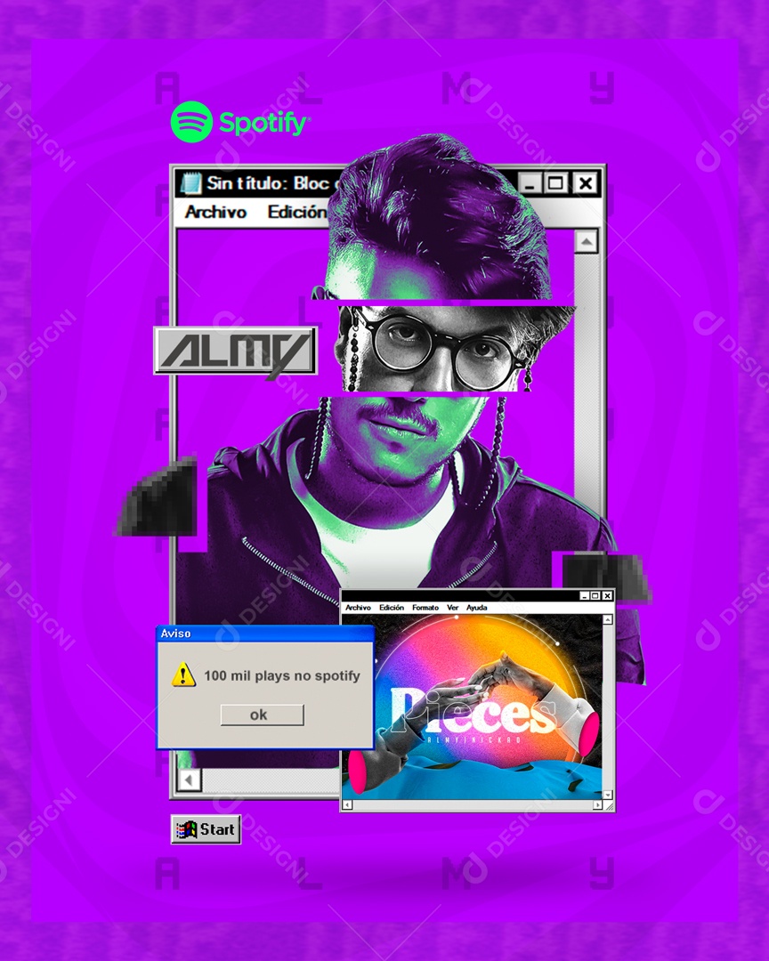 Social Media Flyer Spotify Almy PSD Editavel