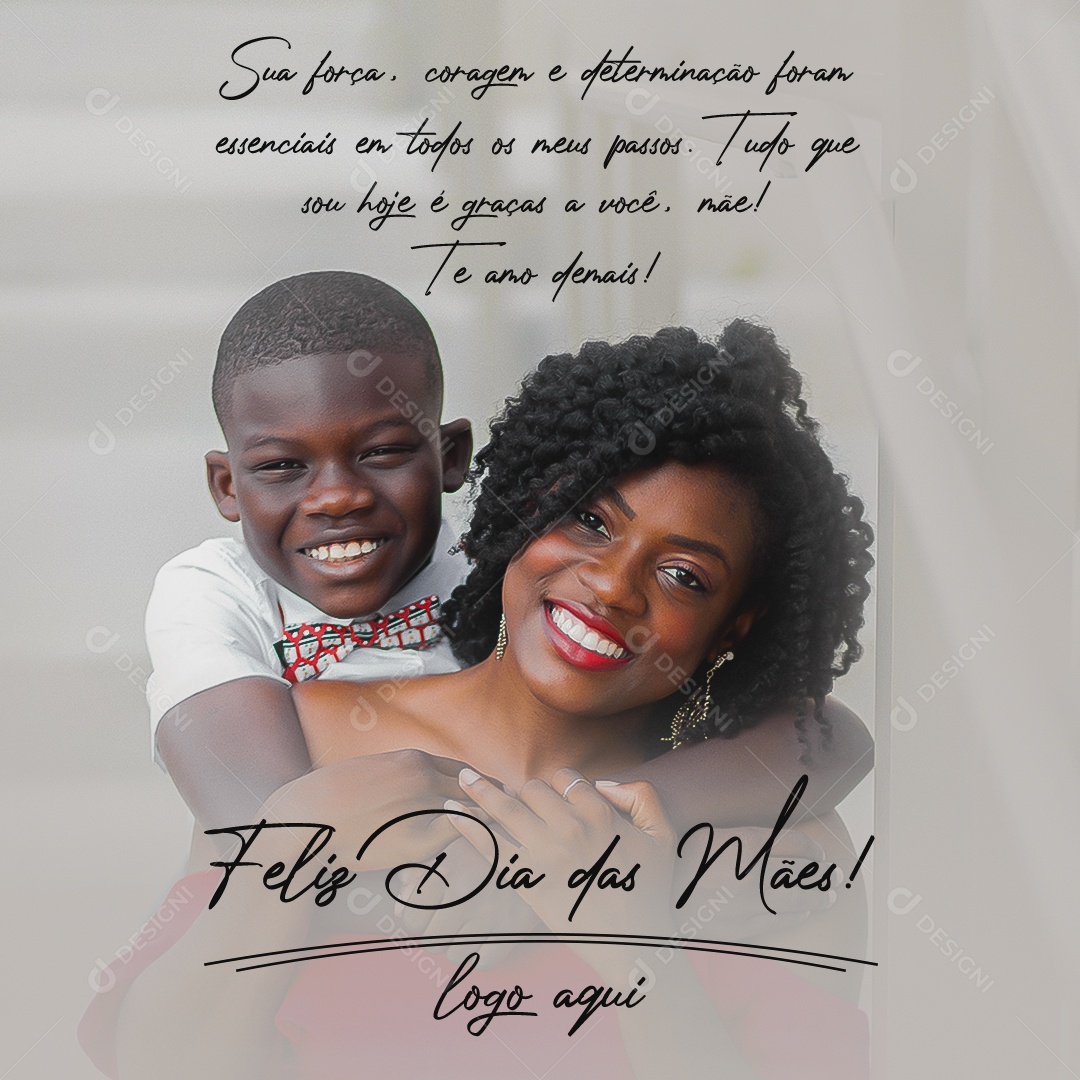 Social Media Feed Dia Das Mães Coragem E Determinação PSD Editavel
