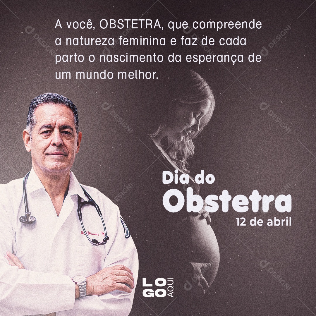 Social Media Feed Dia Do Obstetra 12 De Abril PSD Editavel