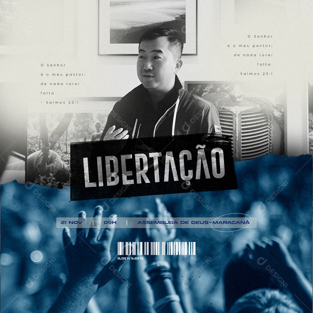 Culto Libertação Igreja Gospel Social Media PSD Editável