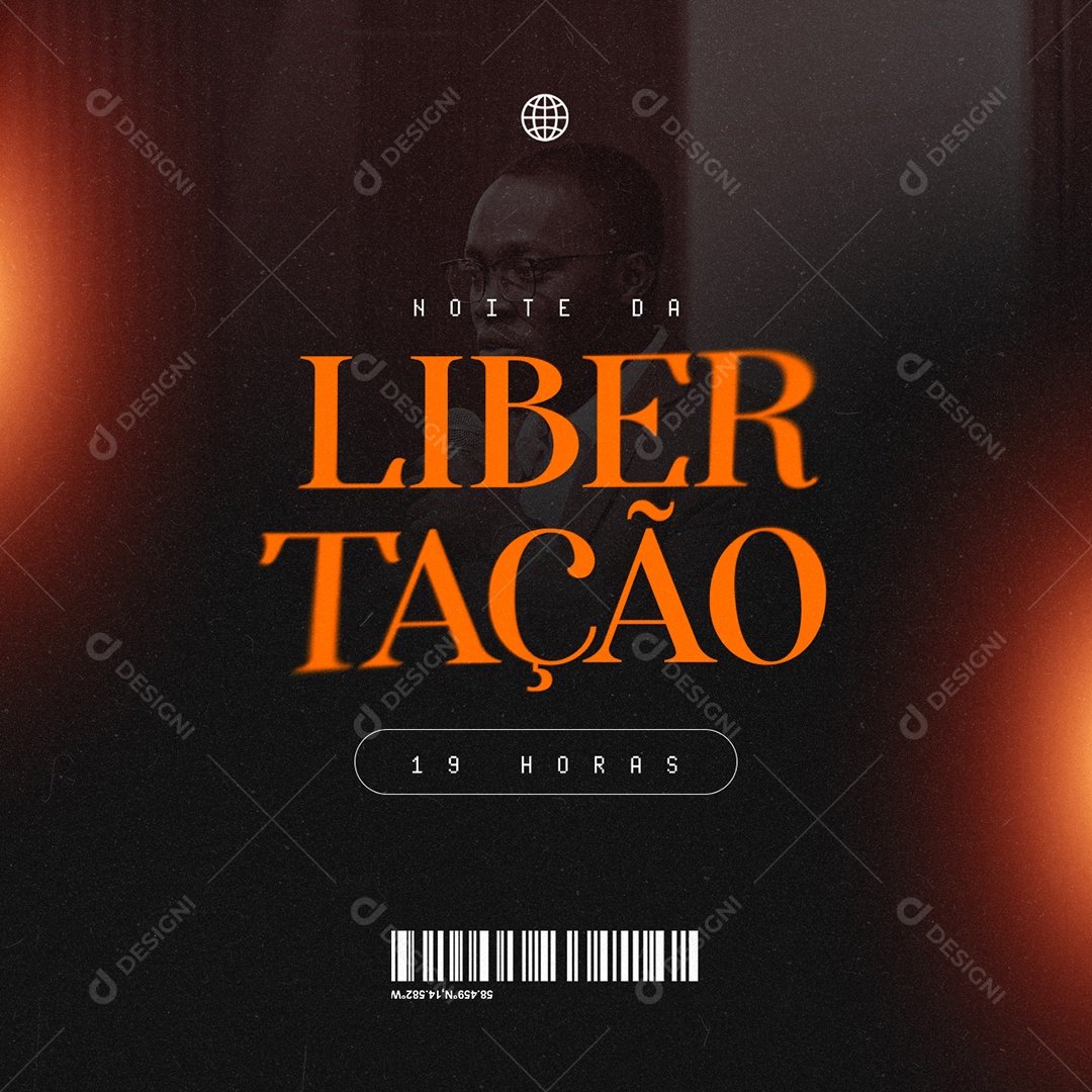 Noite Da Liberdade Gospel Social Media PSD Editável