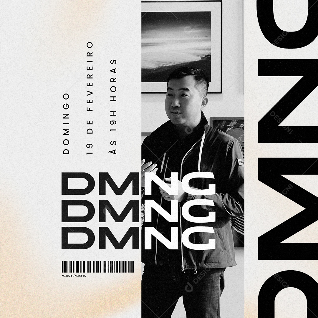 Domingo Culto Gospel Igreja Social Media PSD Editável