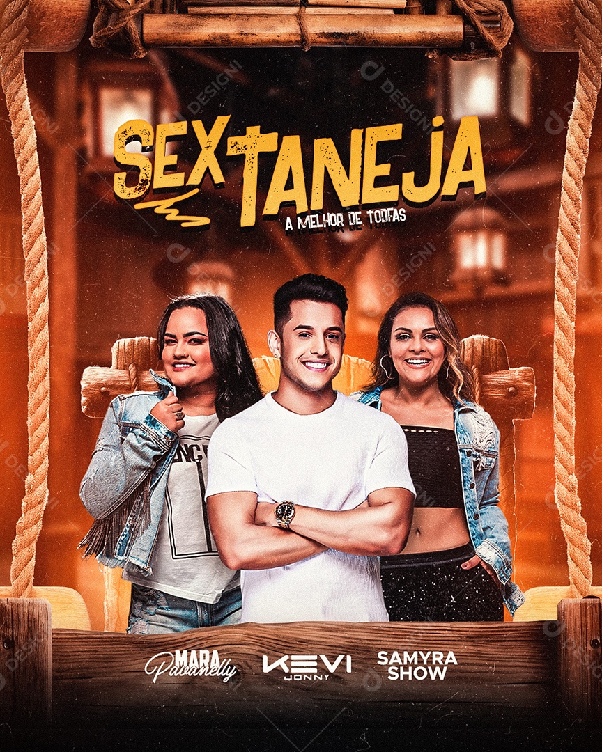 Flyer Sextaneja A Melhor de Todas Social Media PSD Editável