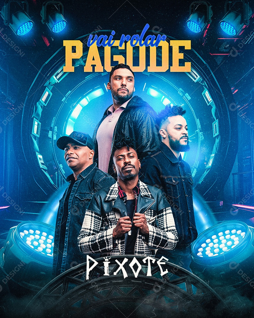 Flyer Pagode Pixote Social Media PSD Editável