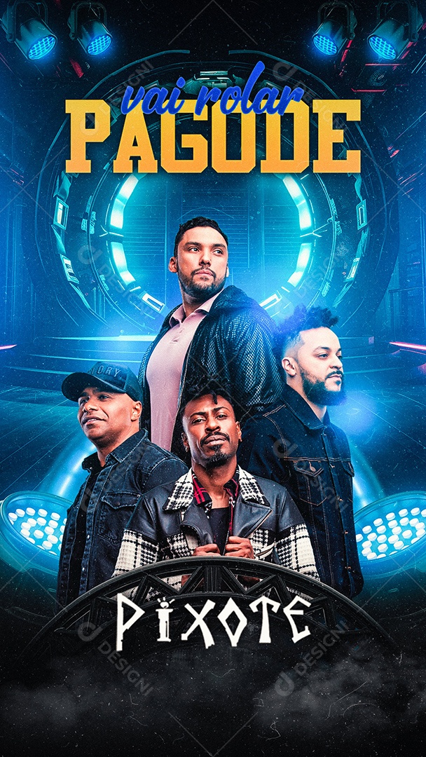 Flyer Pagode Pixote Story Social Media PSD Editável