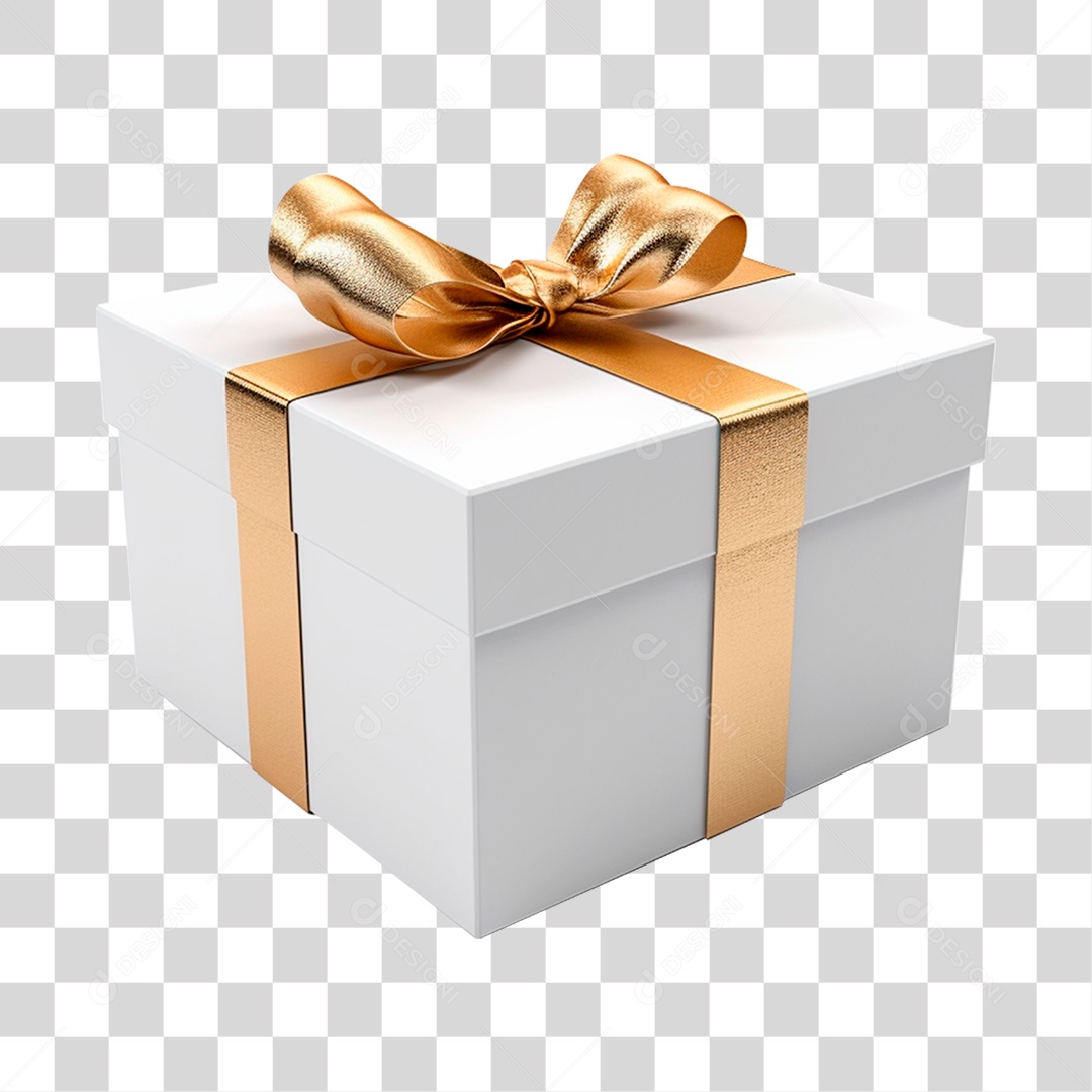 Caixa de presente decorada PNG Transparente