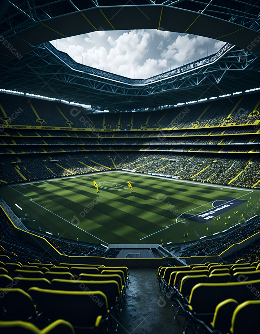 Estádio de campo de futebol