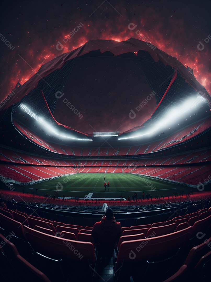 Estádio de campo de futebol