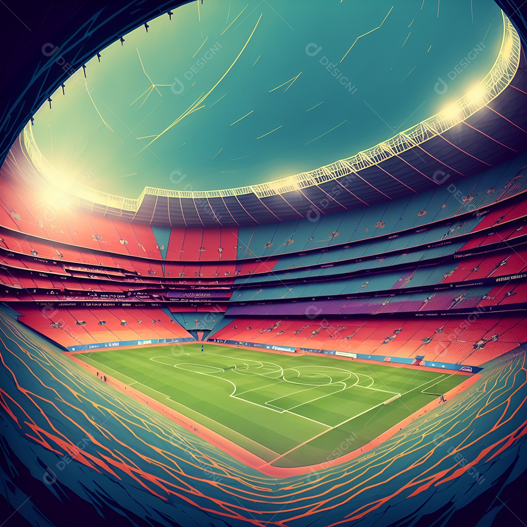 Estádio de campo de futebol