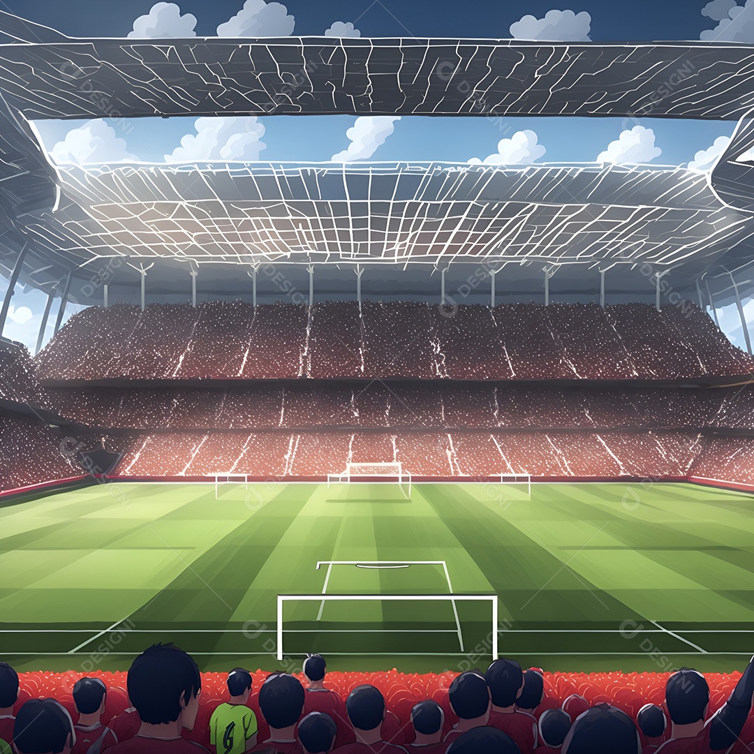 Estádio de campo de futebol