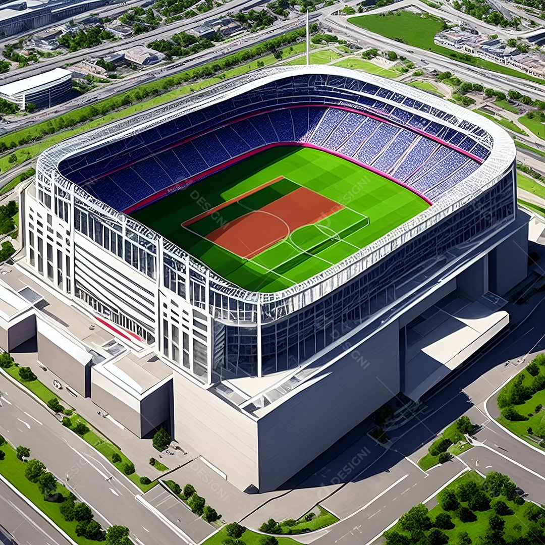 Estádio de campo de futebol