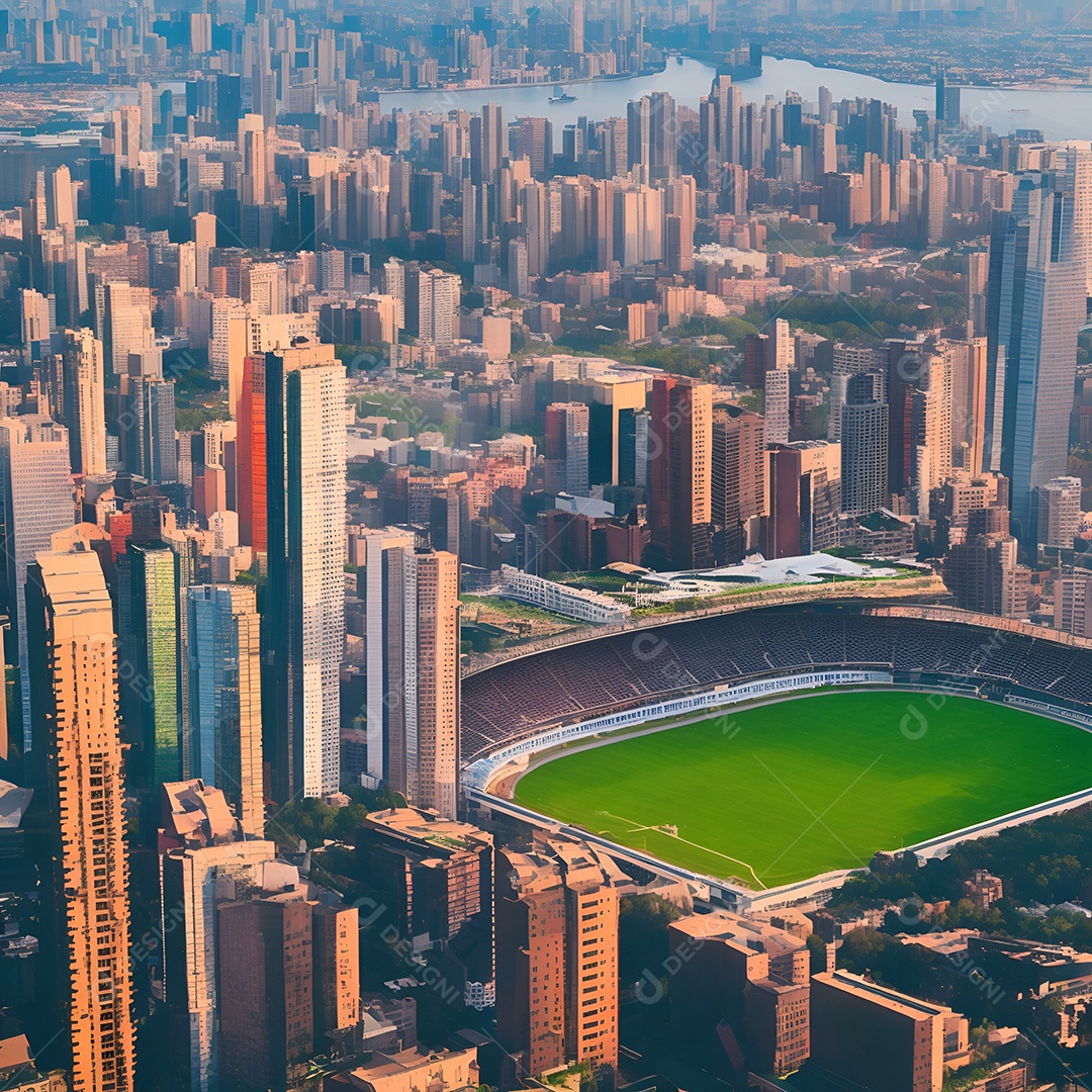 Estádio de campo de futebol