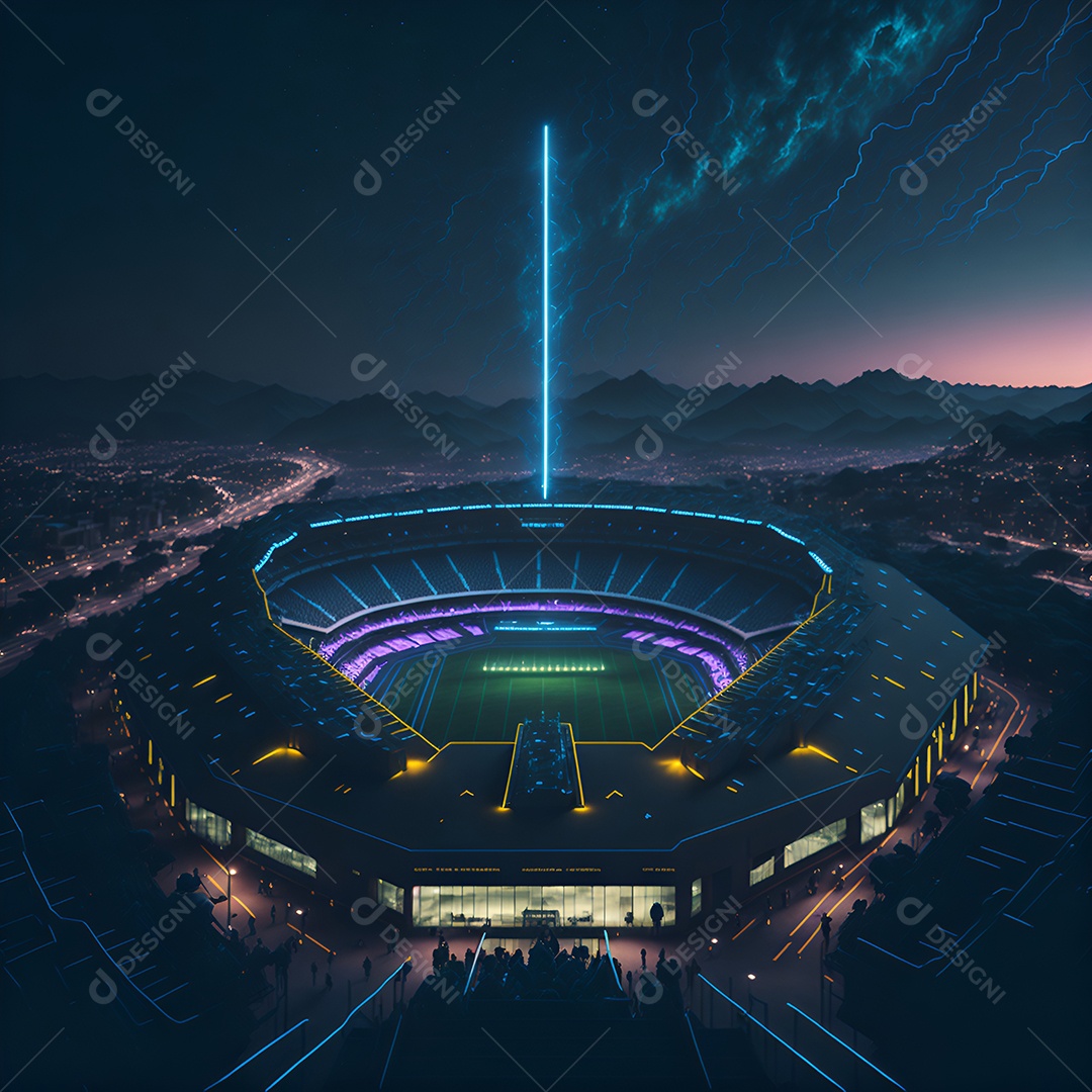 Estádio de campo de futebol