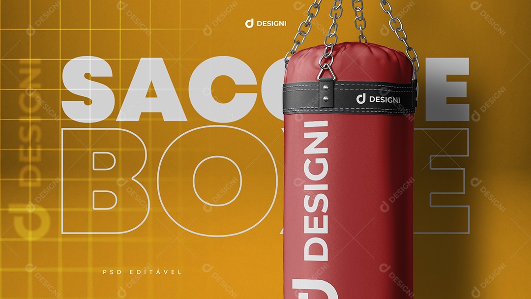 Mockup De Saco De Boxe Ou Saco De Pancada PSD Editável