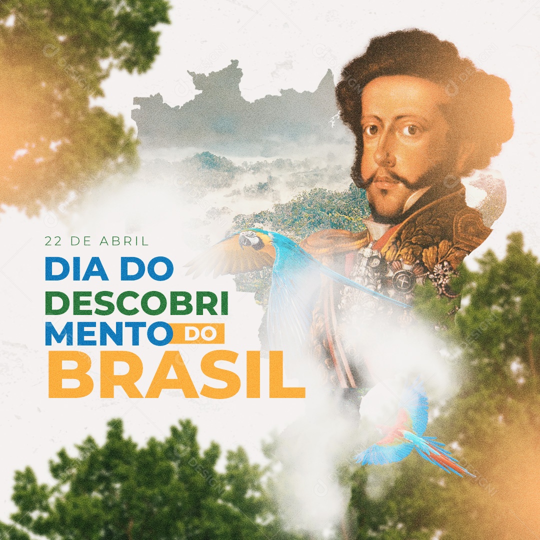 Social Media 22 De Abril Dia Do Descobrimento Do Brasil PSD Editavel