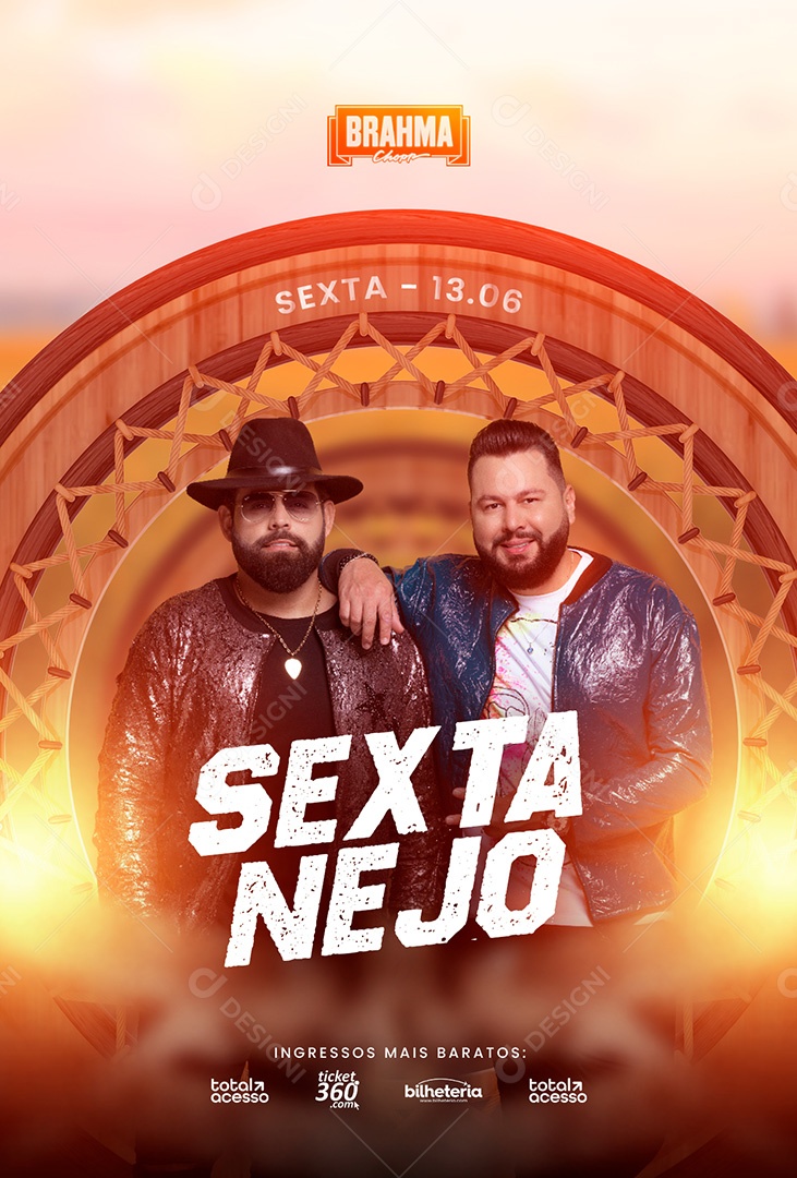 Sertanejo Flyer Diego & Arnaldo Social Media PSD Editável