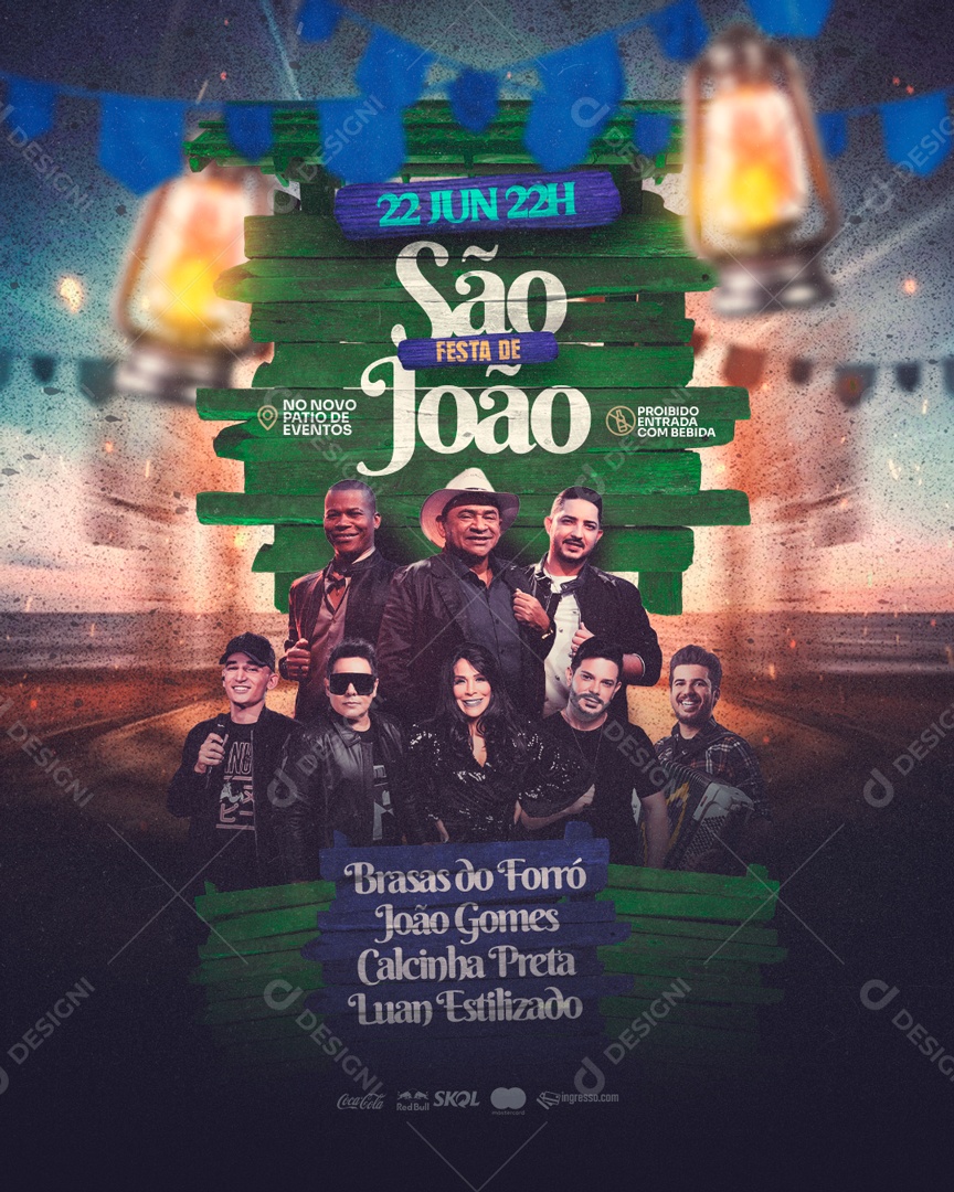 Social Media Feed Flyer Festa De São João PSD Editavel