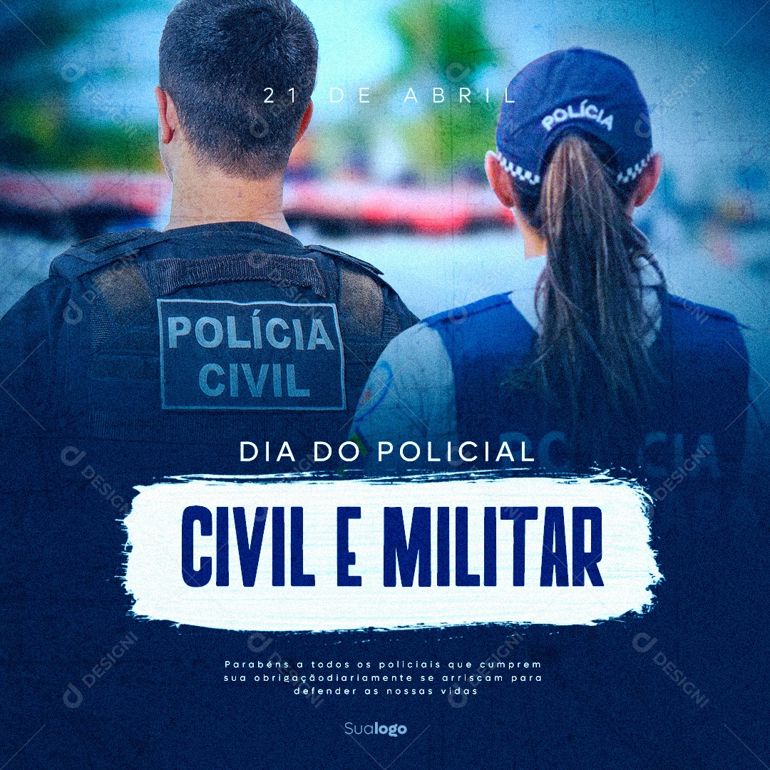 Social Media Dia Do Policial Civil E Militar PSD Editavel