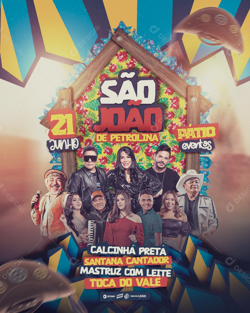 Social Media Feed Flyer São João De Petrolina PSD Editavel