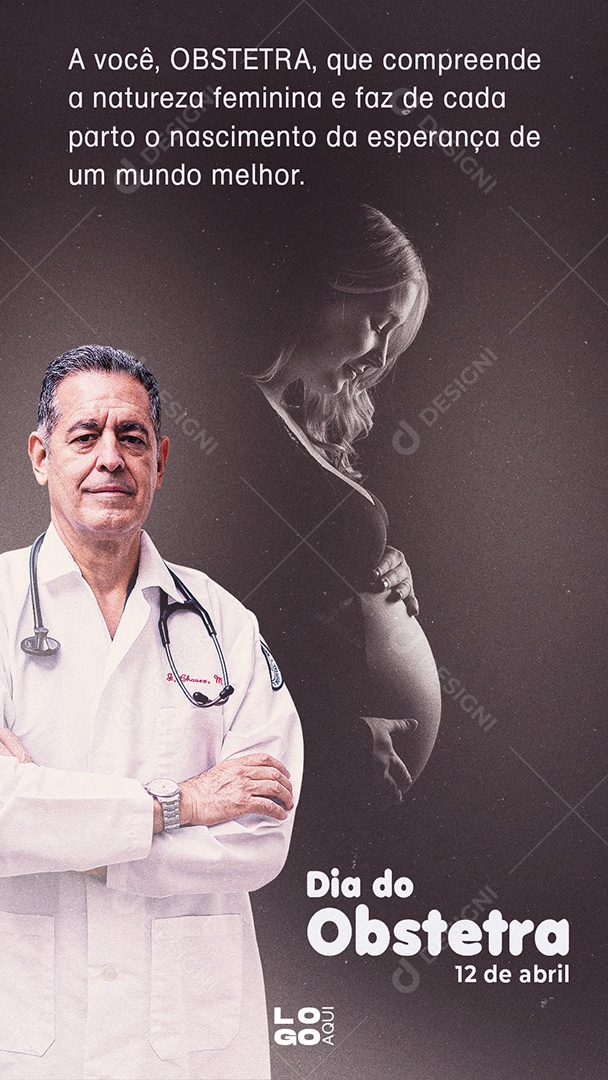 Social Media Flyer Dia Do Obstetra Nascimento Da Esperança PSD Ediatvel