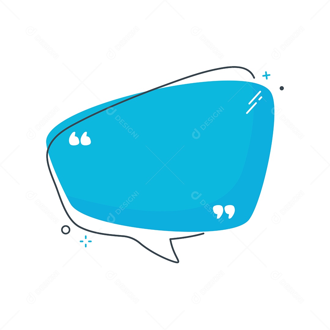 Bolhas De Texto Azul Vetor EPS