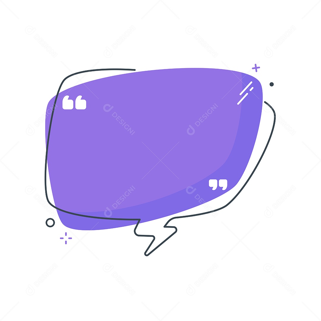 Bolhas De Texto Roxo Vetor EPS