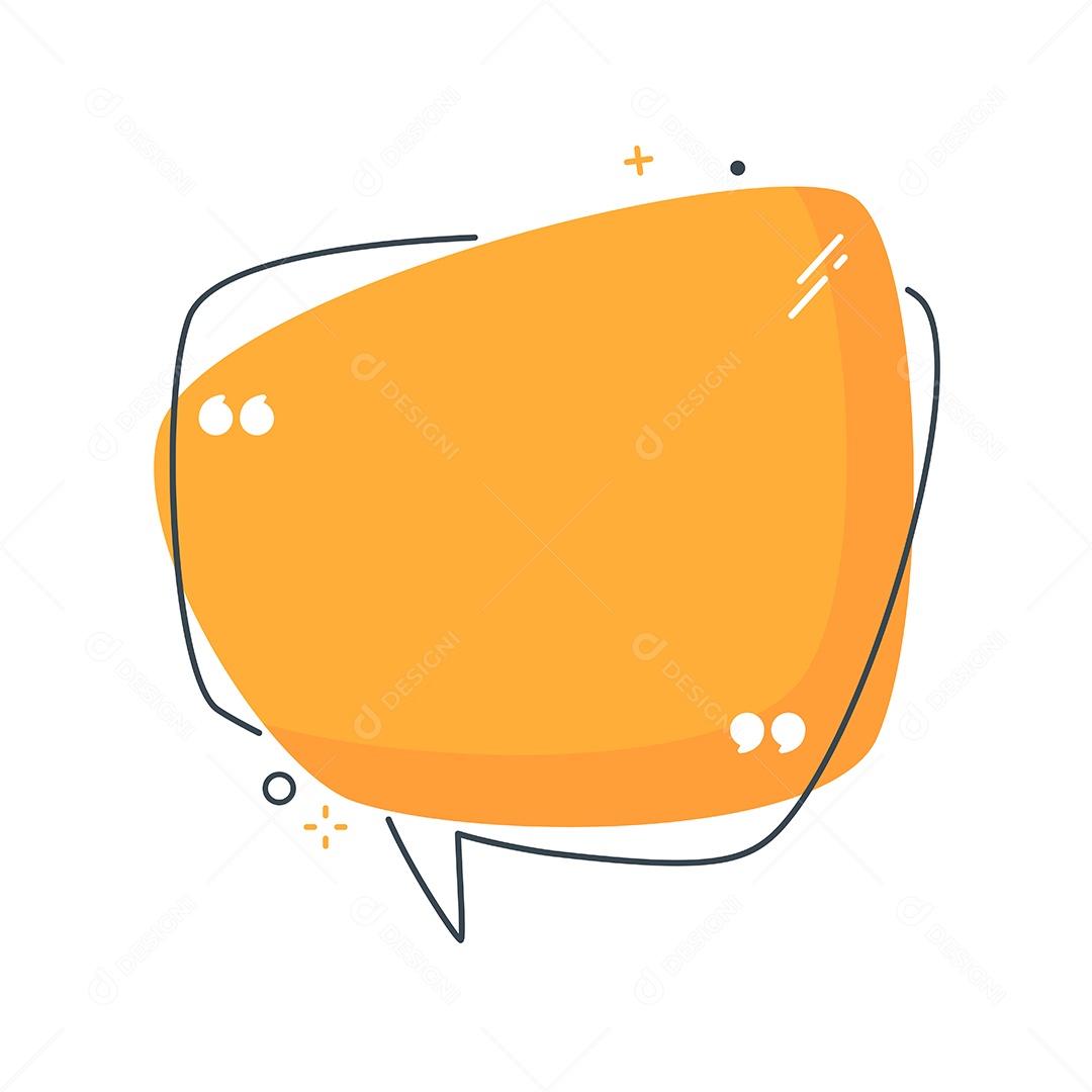 Bolhas De Texto Laranjado Vetor EPS